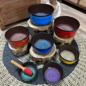 Small Chakra Set of  Seven Singing Bowls (14-22cm) | www.artisan-gifts.co.uk 1