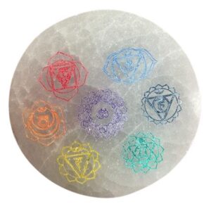 Small Charging Plate 8cm – Chakra Design – colour | www.artisan-gifts.co.uk 1
