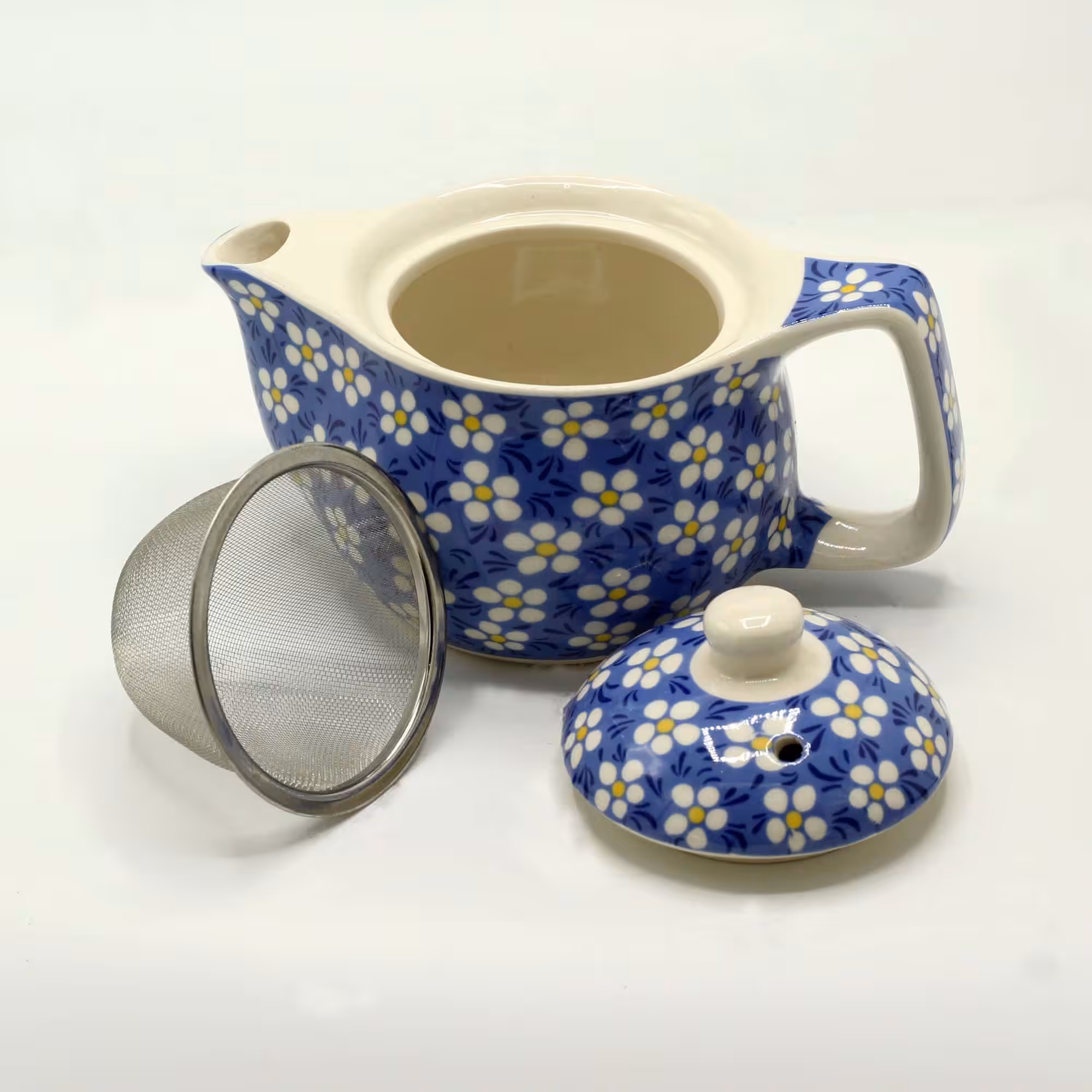 Small Herbal Teapot – Blue Daisey | www.artisan-gifts.co.uk 3 Small Herbal Teapot – Blue Daisey | www.artisan-gifts.co.uk 2