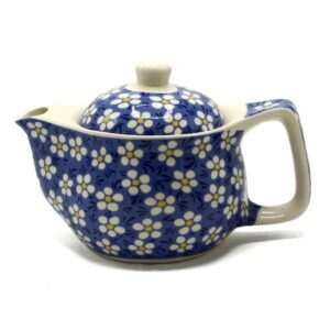 Small Herbal Teapot – Blue Daisey | www.artisan-gifts.co.uk 1