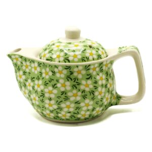Small Herbal Teapot – Green Daisey | www.artisan-gifts.co.uk 1