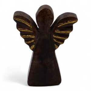 Small Mango Wood Angel – Gold Decor | www.artisan-gifts.co.uk 1