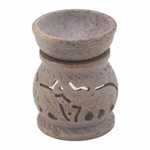 Small Soapstone Oil Burner 8cm – Elephant | www.artisan-gifts.co.uk 1