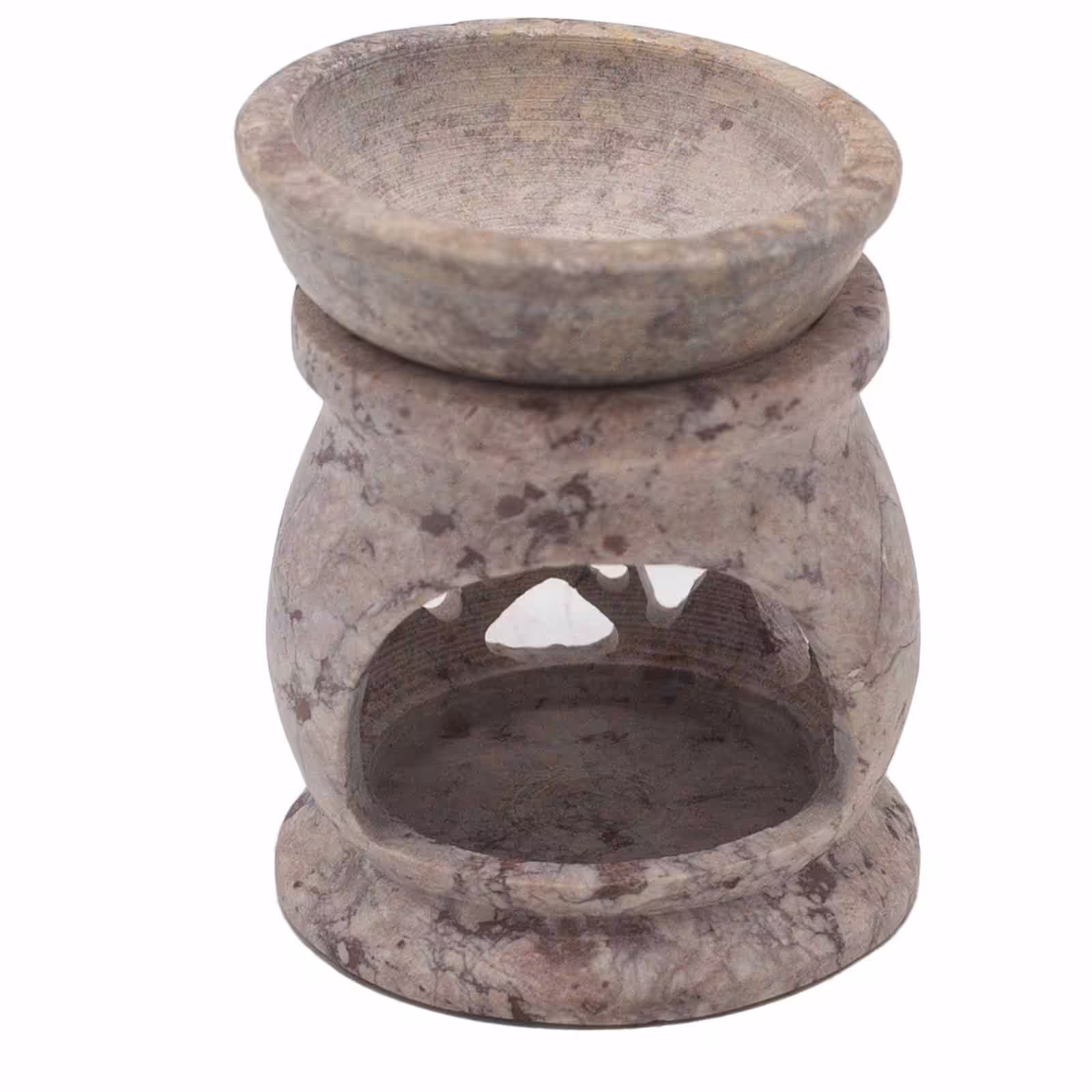 Small Soapstone Oil Burner 8cm – Three Moon Pentagon | www.artisan-gifts.co.uk 3 Small Soapstone Oil Burner 8cm – Three Moon Pentagon | www.artisan-gifts.co.uk 2