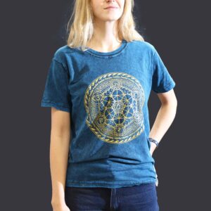 Small Stone Washed T-Shirt – Chakra – Blue | www.artisan-gifts.co.uk 1