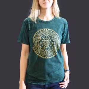 Small Stone Washed T-Shirt – Chakra – Green | www.artisan-gifts.co.uk 1