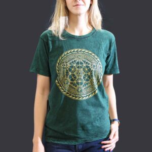 Small Stone Washed T-Shirt – Chakra – Green | www.artisan-gifts.co.uk 1
