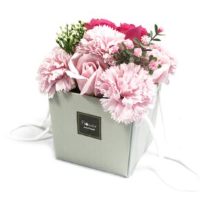 Soap Flower Bouquet – Pink Rose & Carnation | www.artisan-gifts.co.uk 1