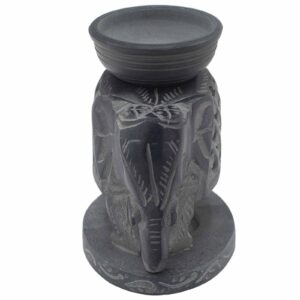 Soapstone Oil Burner 10.5cm – Standing Elephant | www.artisan-gifts.co.uk 1