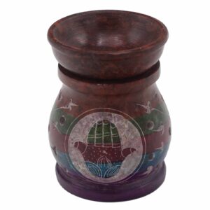 Soapstone Oil Burner 10cm – Hamsa – Five Colours | www.artisan-gifts.co.uk 1
