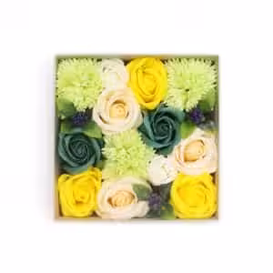 Square Box – Spring Celibrations – Yellow & Greens | www.artisan-gifts.co.uk 1