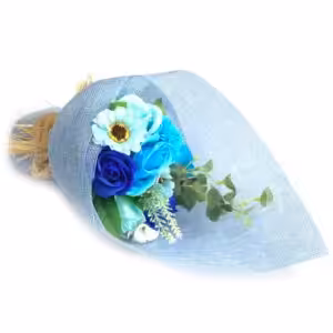 Standing Soap Flower Bouquet – Blue | www.artisan-gifts.co.uk 1