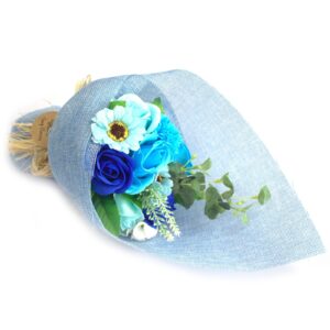 Standing Soap Flower Bouquet – Blue | www.artisan-gifts.co.uk 1