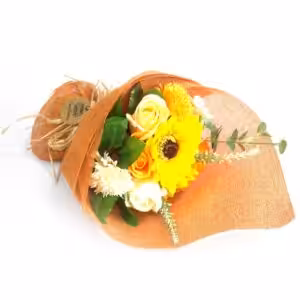 Standing Soap Flower Bouquet – Orange | www.artisan-gifts.co.uk 1