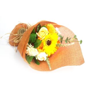 Standing Soap Flower Bouquet – Orange | www.artisan-gifts.co.uk 1