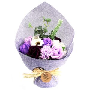 Standing Soap Flower Bouquet – Purple | www.artisan-gifts.co.uk 1