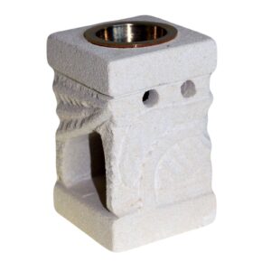 Stone Oil Burner – Carved Leaf | www.artisan-gifts.co.uk