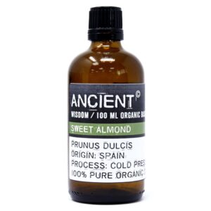 Sweet Almond Organic Base Oil – 100ml | www.artisan-gifts.co.uk 1