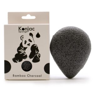 Teardrop Konjac Sponge – Bamboo Charcoal – Anti-bacterial | www.artisan-gifts.co.uk 1