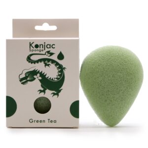 Teardrop Konjac Sponge – Green Tea – Protective | www.artisan-gifts.co.uk 1