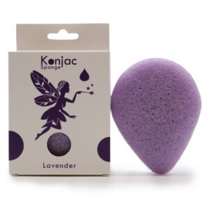 Teardrop Konjac Sponge – Lavender – Calming | www.artisan-gifts.co.uk 1