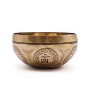 Tibetan Healing Engraved Bowl – 16cm – Bodhi Tree Buddha | www.artisan-gifts.co.uk 1