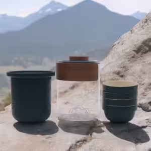 Travel Mountain Teapot Set – Four Friends – Travel Pack | www.artisan-gifts.co.uk 1