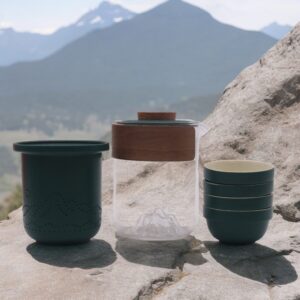 Travel Mountain Teapot Set – Four Friends – Travel Pack | www.artisan-gifts.co.uk 1