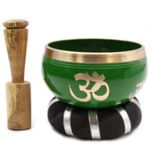 Tree of Life Singing Bowl Set- Green 10.7cm | www.artisan-gifts.co.uk 1
