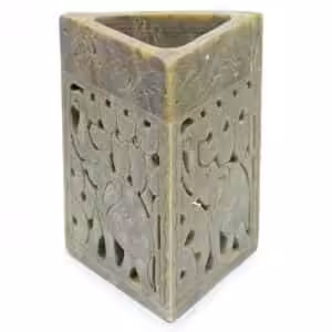 Triangle Soapstone Oil Burner 11x9cm – Elephant | www.artisan-gifts.co.uk 1