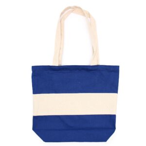 Two Tone Cotton Bag – 38x42x12cm – Blue & Natural – 10oz | www.artisan-gifts.co.uk 1