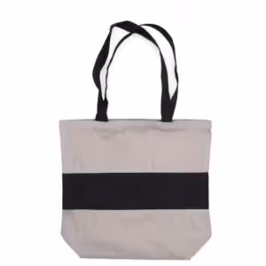 Two Tone Cotton Bag – 38x42x12cm – Grey & Black – 10oz | www.artisan-gifts.co.uk 1