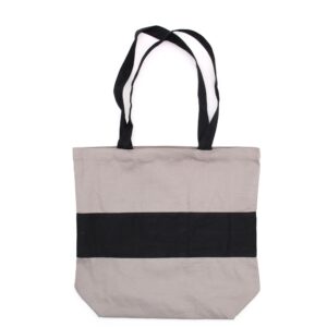 Two Tone Cotton Bag – 38x42x12cm – Grey & Black – 10oz | www.artisan-gifts.co.uk 1