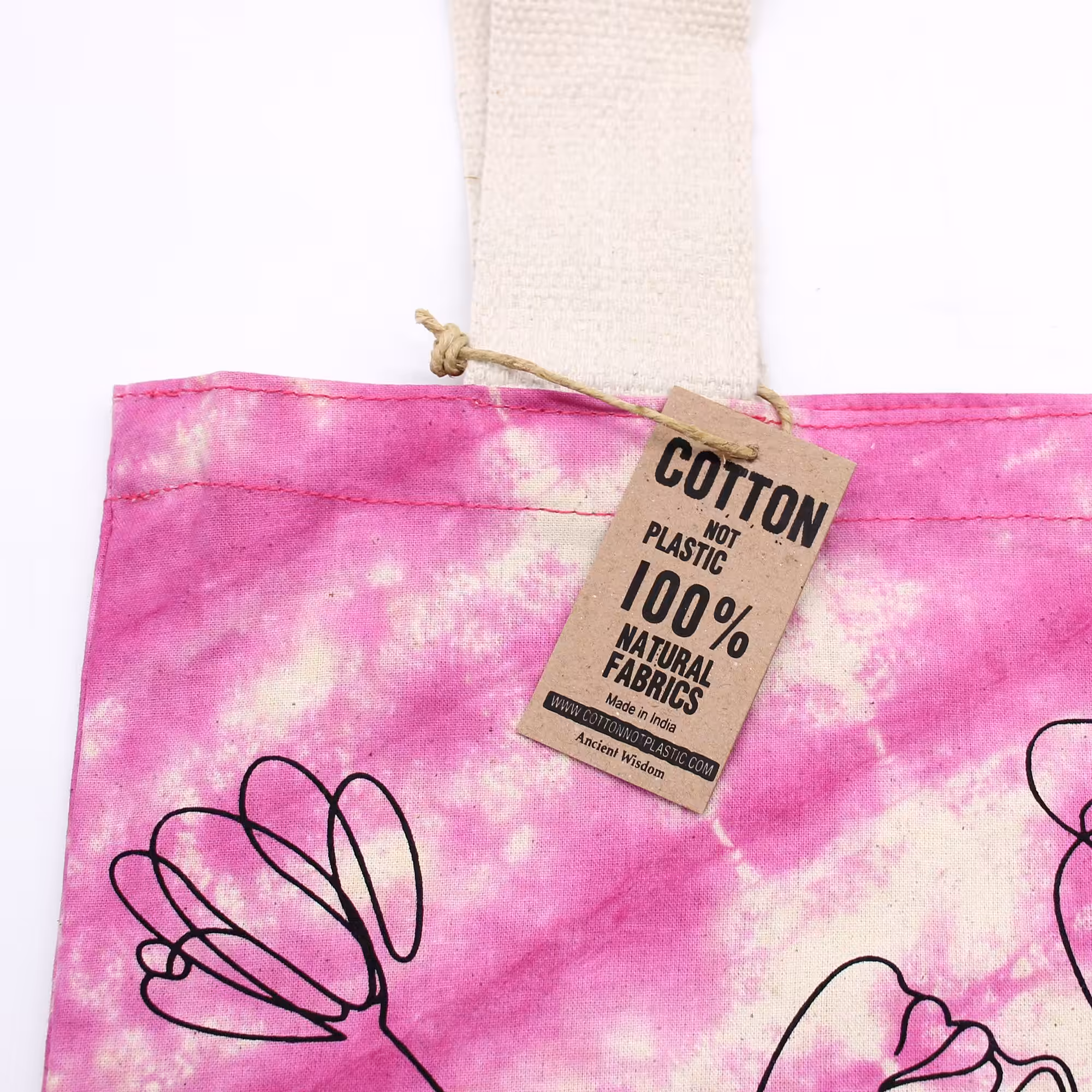 Tye-Dye Cotton Bag (6oz) – 38x42x12cm – Lotus Buddha – Blue – Natural Handle | www.artisan-gifts.co.uk 5 Tye-Dye Cotton Bag (6oz) – 38x42x12cm – Lotus Buddha – Blue – Natural Handle | www.artisan-gifts.co.uk 4