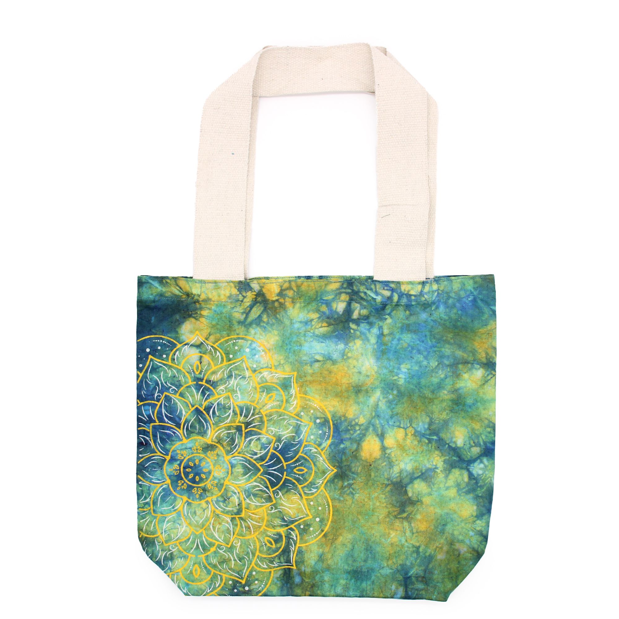 Tye-Dye Cotton Bag (6oz) – 38x42x12cm – Mandela – Green/Blue – Natural Handle | www.artisan-gifts.co.uk 2 Tye-Dye Cotton Bag (6oz) – 38x42x12cm – Mandela – Green/Blue – Natural Handle | www.artisan-gifts.co.uk 1
