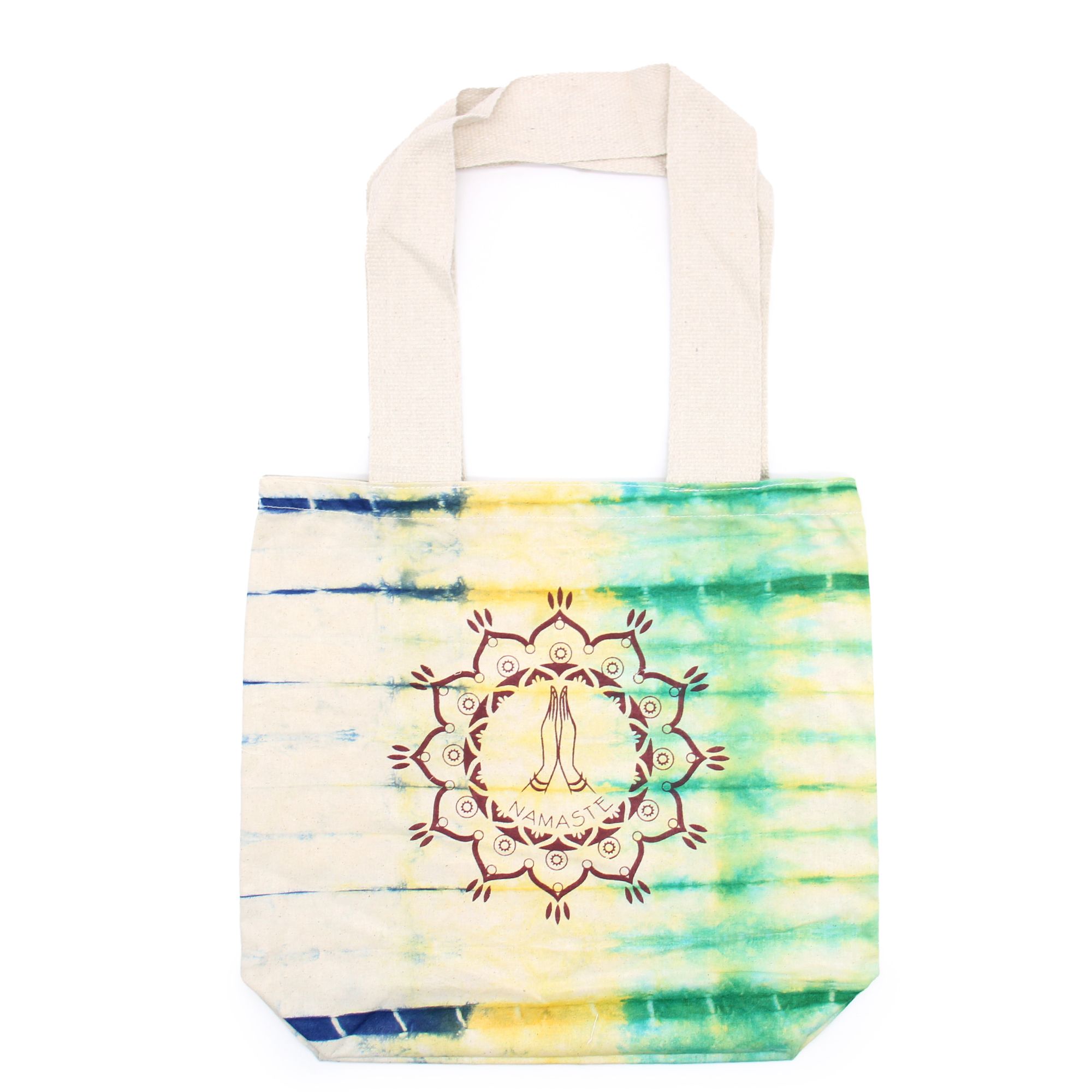Tye-Dye Cotton Bag (6oz) – 38x42x12cm – Namaste Hands – Multi – Natural Handle | www.artisan-gifts.co.uk 5 Tye-Dye Cotton Bag (6oz) – 38x42x12cm – Namaste Hands – Multi – Natural Handle | www.artisan-gifts.co.uk 4