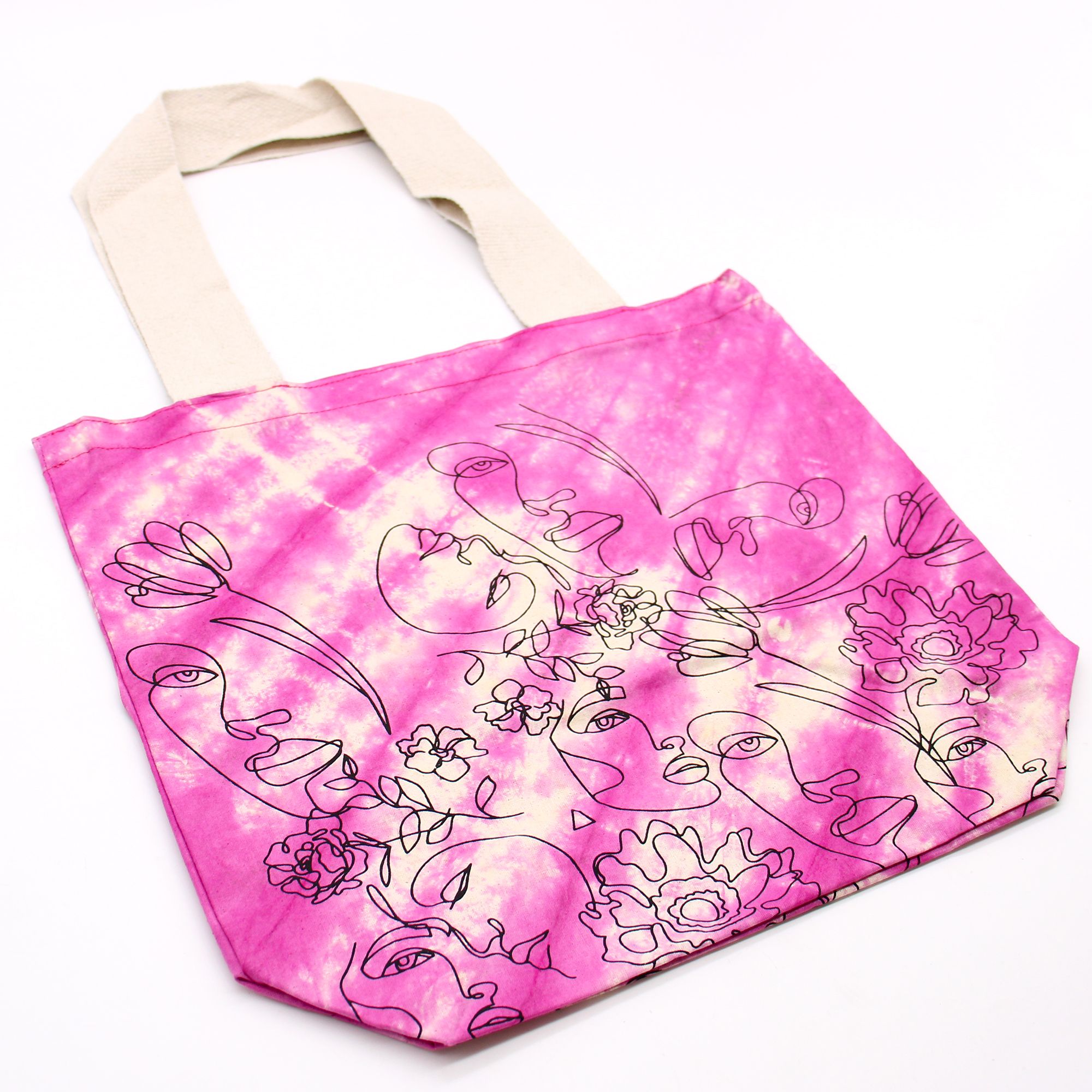 Tye-Dye Cotton Bag (6oz) – 38x42x12cm – Pretty Face – Magento – Natural Handle | www.artisan-gifts.co.uk 4 Tye-Dye Cotton Bag (6oz) – 38x42x12cm – Pretty Face – Magento – Natural Handle | www.artisan-gifts.co.uk 3