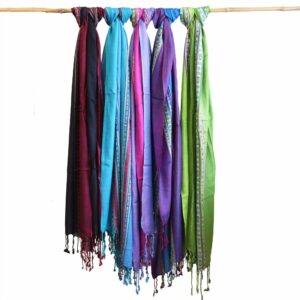 Varanasi Scarves – 22x72cm – Passion Purple | www.artisan-gifts.co.uk