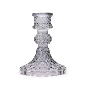 Vintage Dinner Candle Holder – Midnight Grey | www.artisan-gifts.co.uk 1