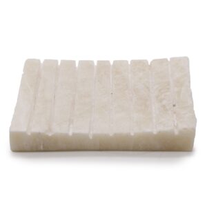 White Onxy Ridged Soap Dish | www.artisan-gifts.co.uk 1