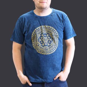 XLarge Stone Washed T-Shirt – Chakra – Blue | www.artisan-gifts.co.uk 1