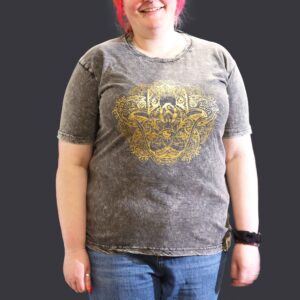 XLarge Stone Washed T-Shirt – Hamsa – Dark Grey | www.artisan-gifts.co.uk 1
