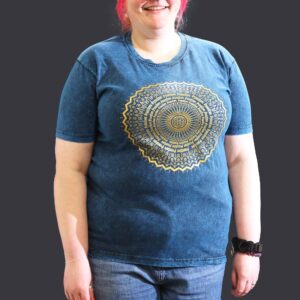 XLarge Stone Washed T-Shirt – Mandala – Blue | www.artisan-gifts.co.uk 1