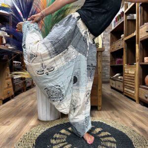 Yoga and Festival Pants – Aladdin Himalayan Print on Grey | www.artisan-gifts.co.uk 1