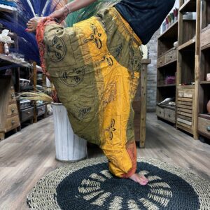Yoga and Festival Pants – Aladdin Himalayan Print on Orange | www.artisan-gifts.co.uk 1