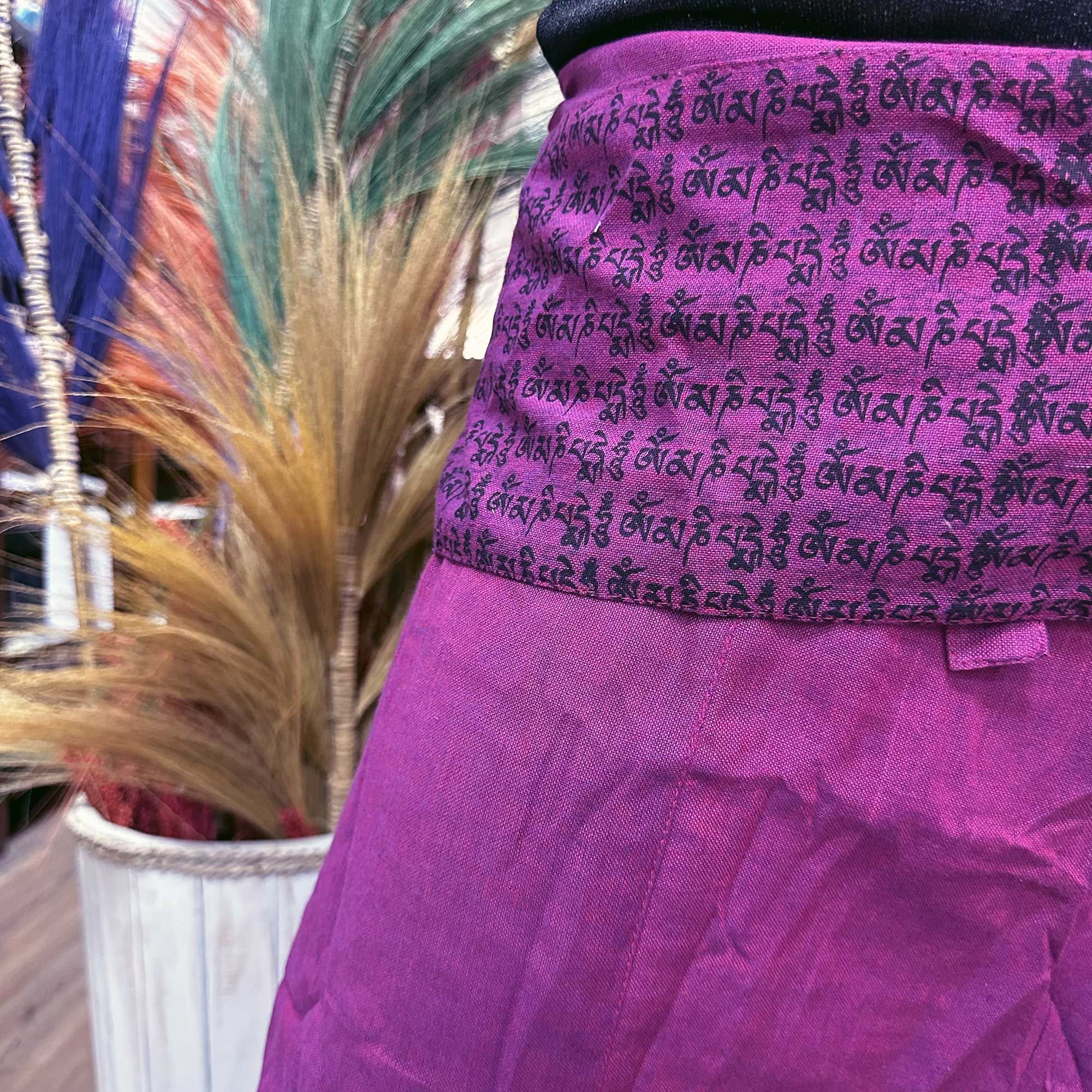 Yoga and Festival Pants – Thai Fisherman Mandala Mantra on Purple | www.artisan-gifts.co.uk 4 Yoga and Festival Pants – Thai Fisherman Mandala Mantra on Purple | www.artisan-gifts.co.uk 3