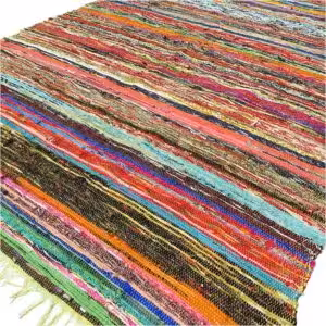 151 x 90cm Luxury Rag Rug – Green | www.artisan-gifts.co.uk 1