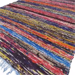 153 x 90cm Luxury Rag Rug – Blue | www.artisan-gifts.co.uk 1