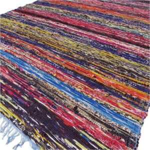 153 x 90cm Luxury Rag Rug – Blue | www.artisan-gifts.co.uk 1