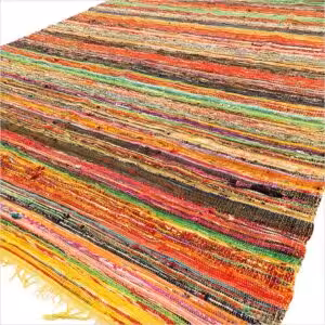 154 x 90cm Luxury Rag Rug – Yellow | www.artisan-gifts.co.uk 1
